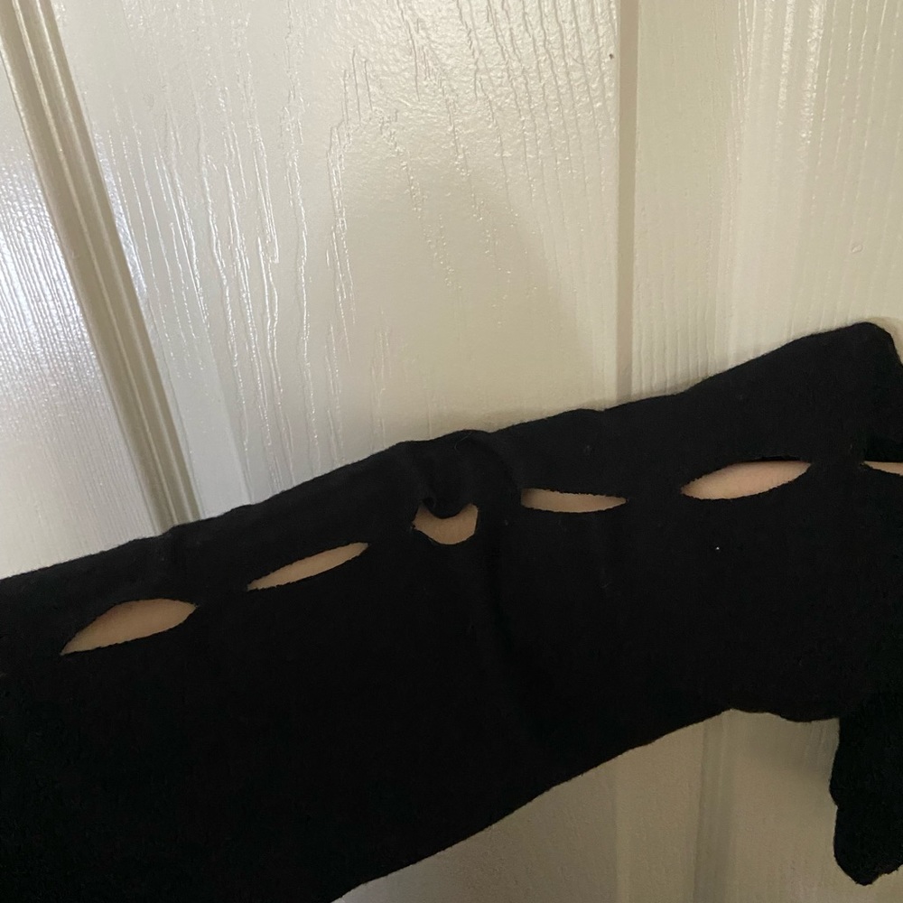 Plus size black stretchy onesie king sleeve